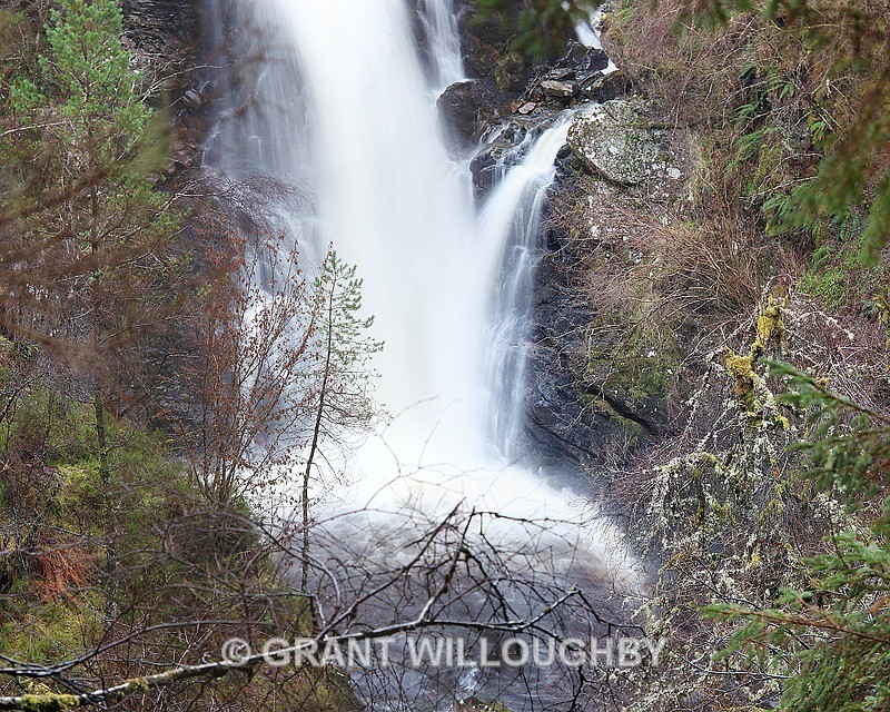 Corrimony falls (pano) - Woods Trees Gorges and Waterfalls