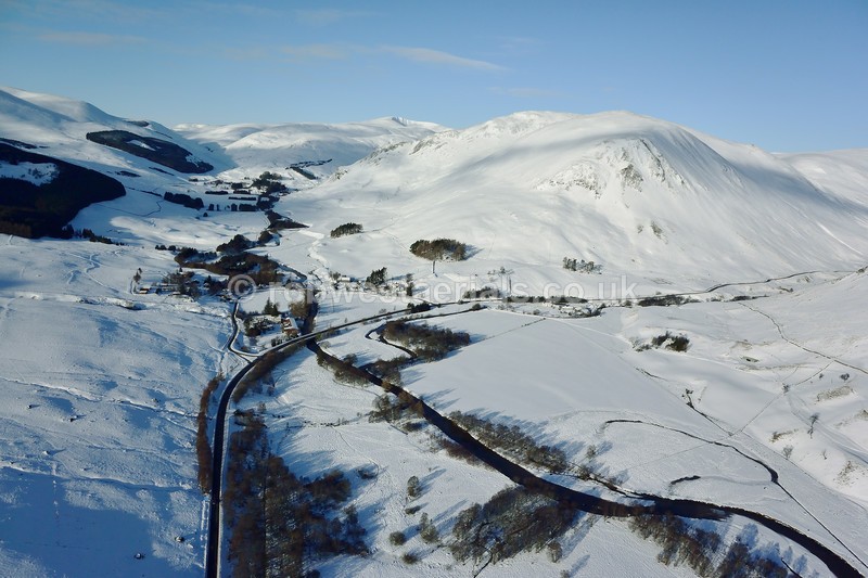 aerial pictures of Scottish rural villages of Scotland hills mountains highlands of Scotland