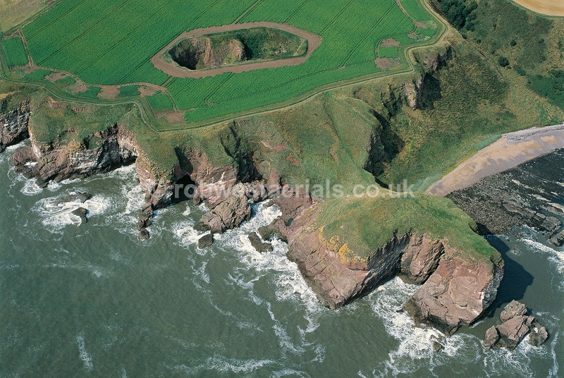 A00736L Gaylet Pot blow hole and Lud Castle fort in 2018 - East and north coastlines