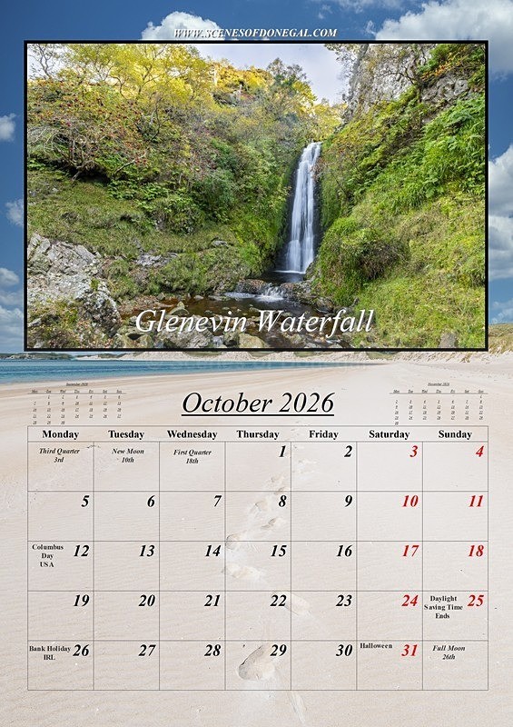 13 October 2026 - 2026 Scenes of Donegal Calendar