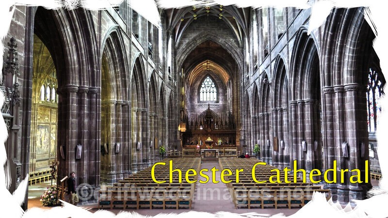 Cathedral nave HDR title - Chester Cathedral