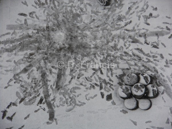 Footprints In The Snow (colour) - Fine Art