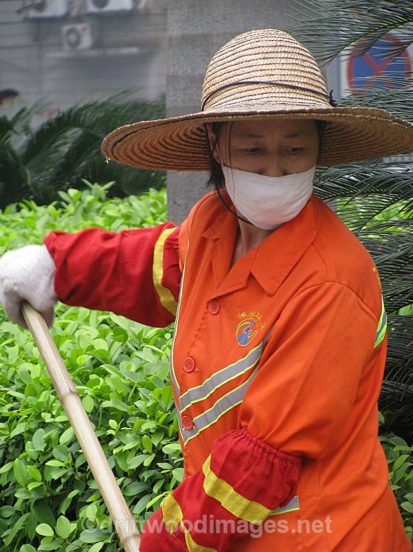 Street sweeper, Foshan, China - South East Asia