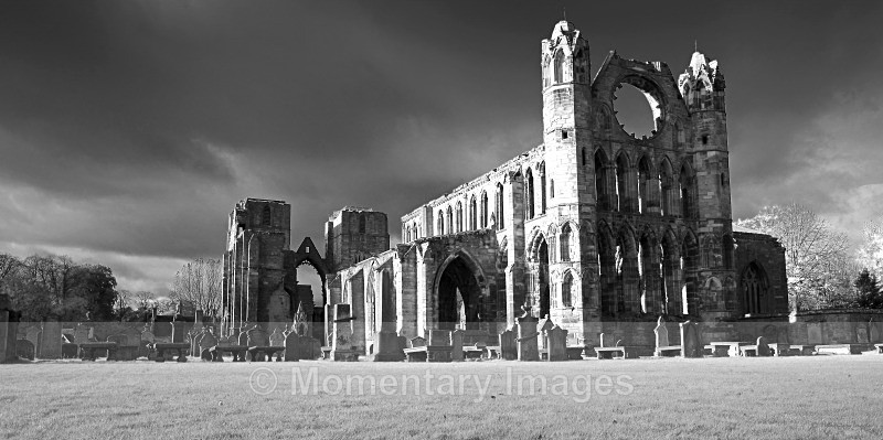 Elgin cathedral - Black and White