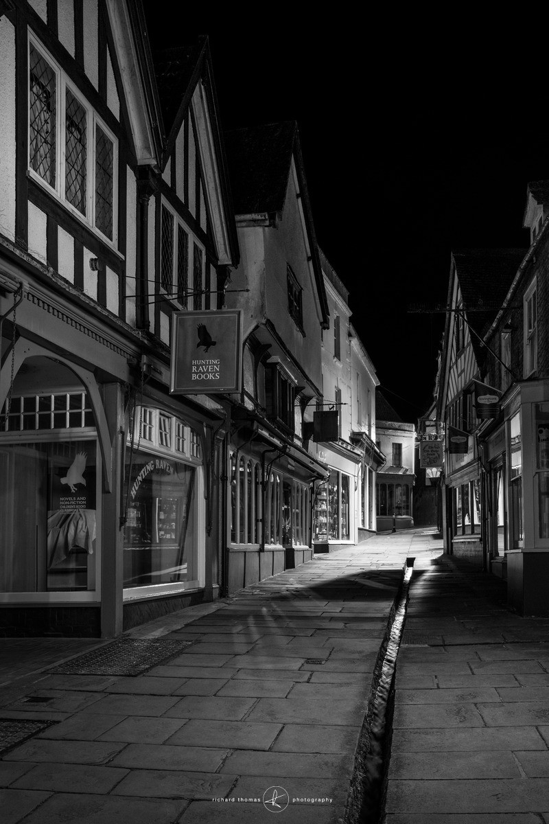 Cheap Street Frome Somerset at night