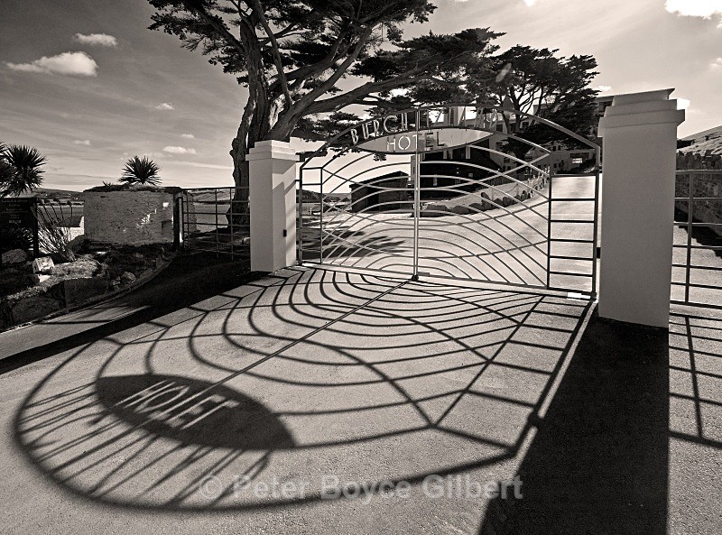 The gates of Burgh Island Hotel - The Coast