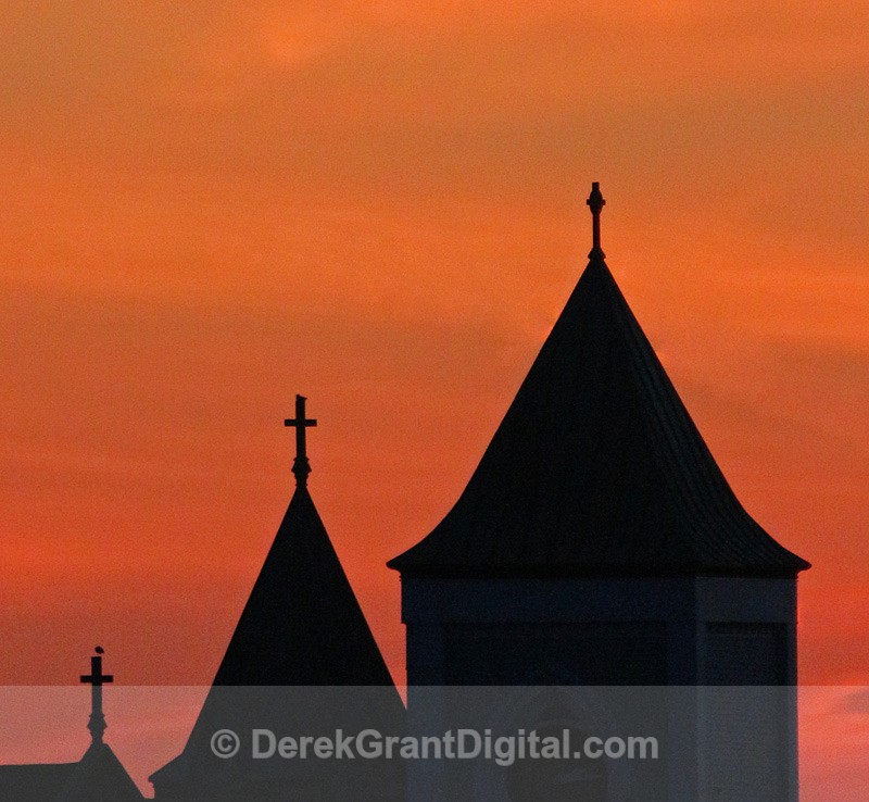 Church Steeples at Twilight - Saint John