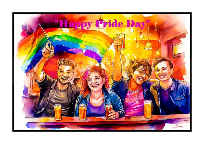 Spectrum of Joy, Pride Day Paintings by Paul Duddell, Whispers & Strokes - Artist, Painter, and Photographer