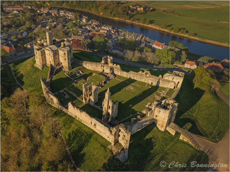 Warkworth Castle - Aerial