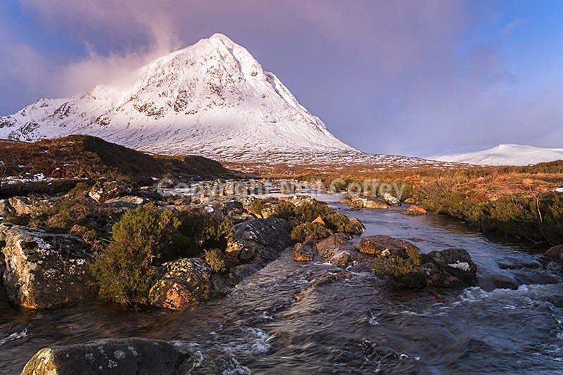 Buachaille Etive Mor & River Coupall, Highland - Landscape format