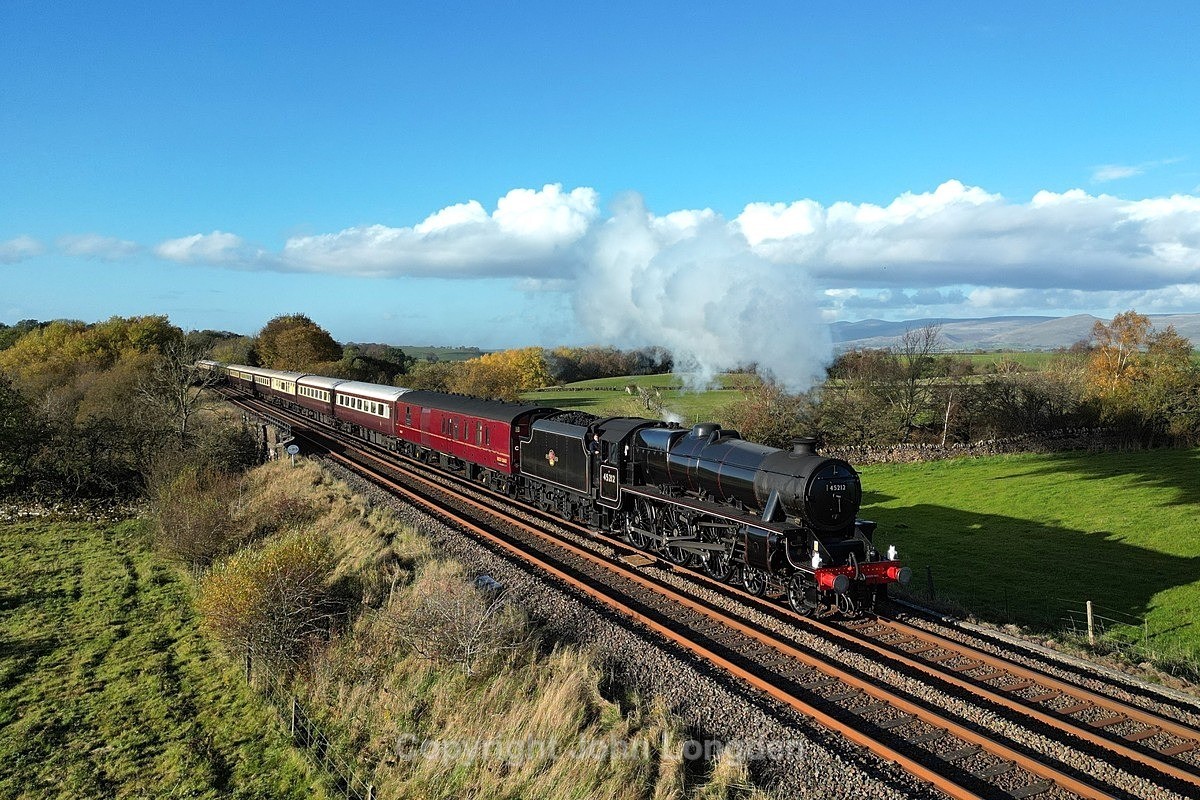 JL - 19.10.24 LMS Black 5 45212 1Z77 Carlisle - Coventry, Griseburn - Latest shots