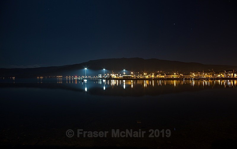 Campbeltown Harbour Reflections - Night Photography