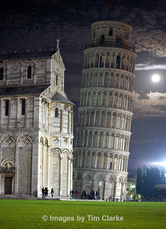 Leaning Tower Of Pisa At Night