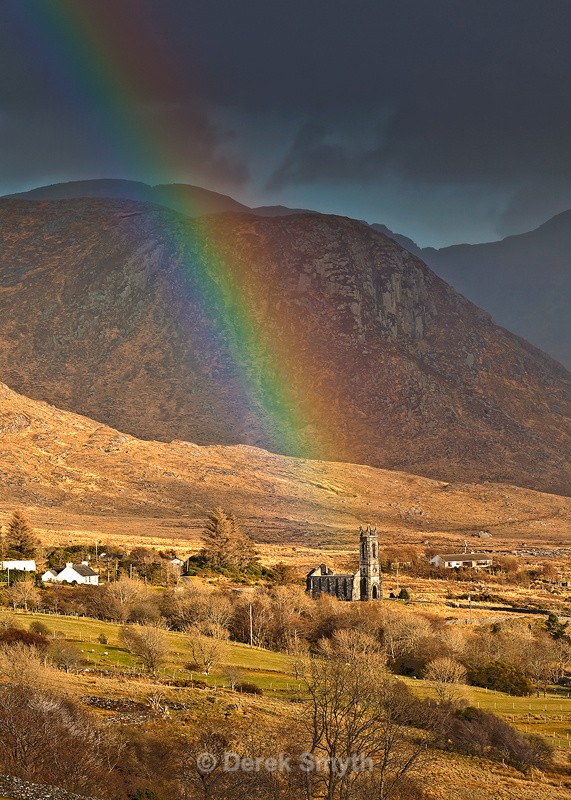 Rainbow on Dunlewy Church - Poison Glen