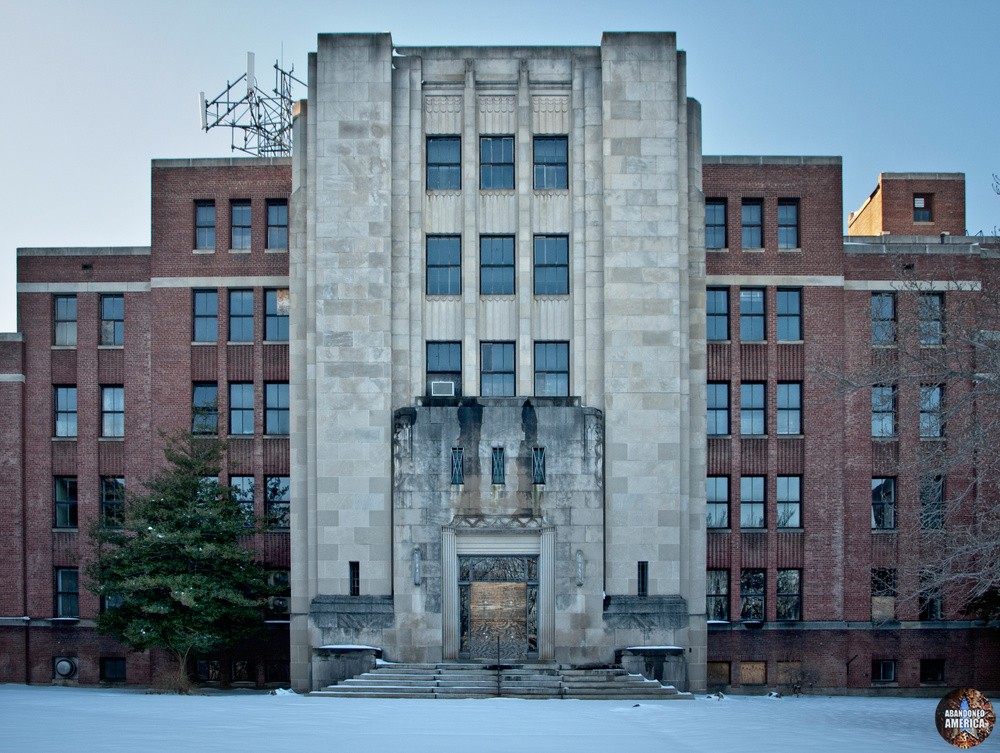 Undercliff Sanatorium (Meriden, CT) | Art Deco Entrance Detail - Undercliff Sanatorium