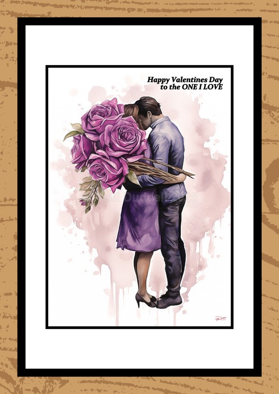 St Valentine's Day Watercolour Paintings - Timeless Romance by Artist Paul Duddell