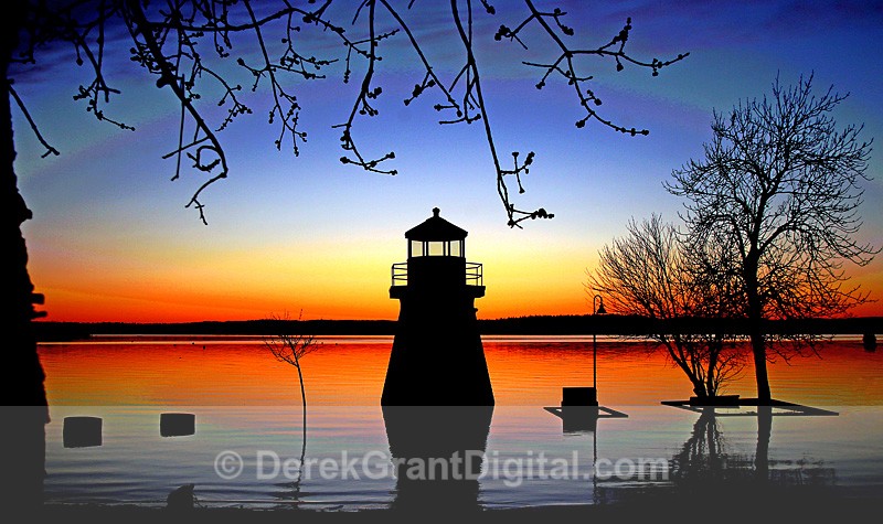 Renforth Lighthouse Spring Flood 2018 New Brunswick Canada - Lighthouses of New Brunswick