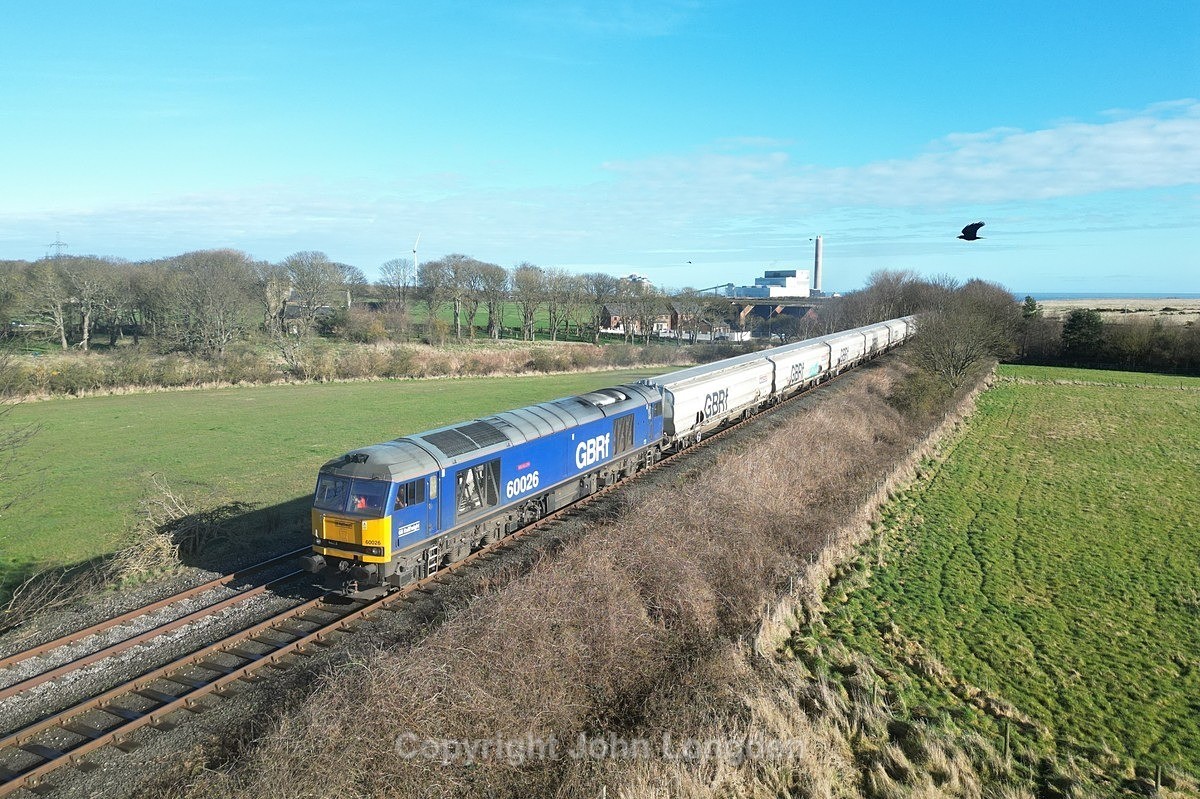JL - 16.3.24 60026 6N85 Lynemouth - Tyne Dock, Woodhorn South - Blyth & Tyne (north to south)
