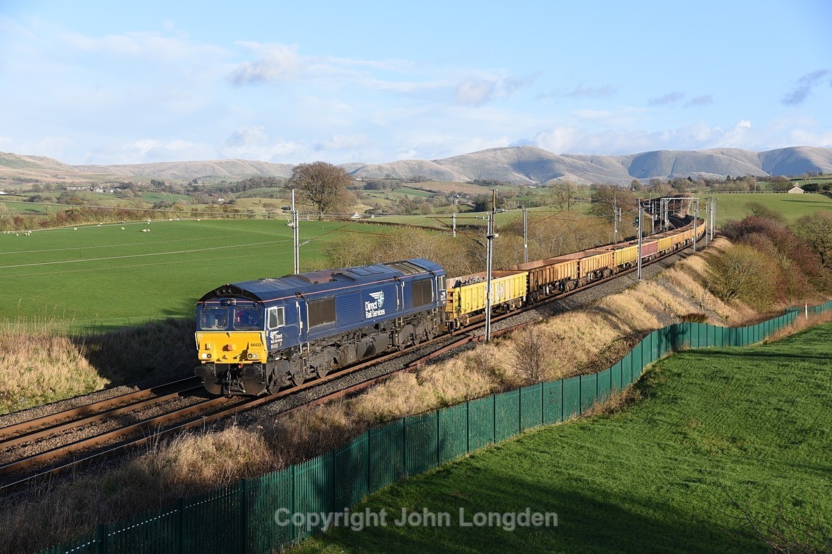 JL - 26.11.21 66433 6K05 Carlisle - Crewe, Docker - West Coast Main Line (north to south)