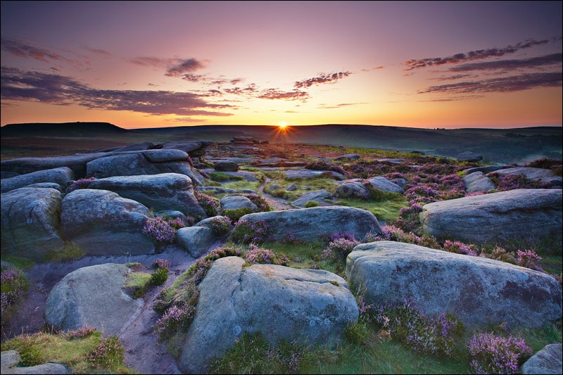 Sunrise over Burbage Edge - Peak District | Dark Peak