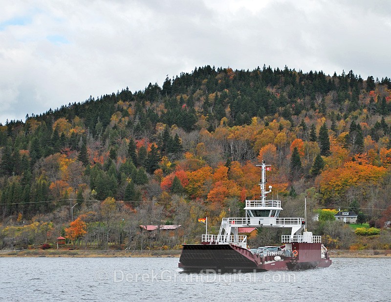 Gondola Point Cable Ferry New Brunswick Autumn Foliage - Autumn Foliage