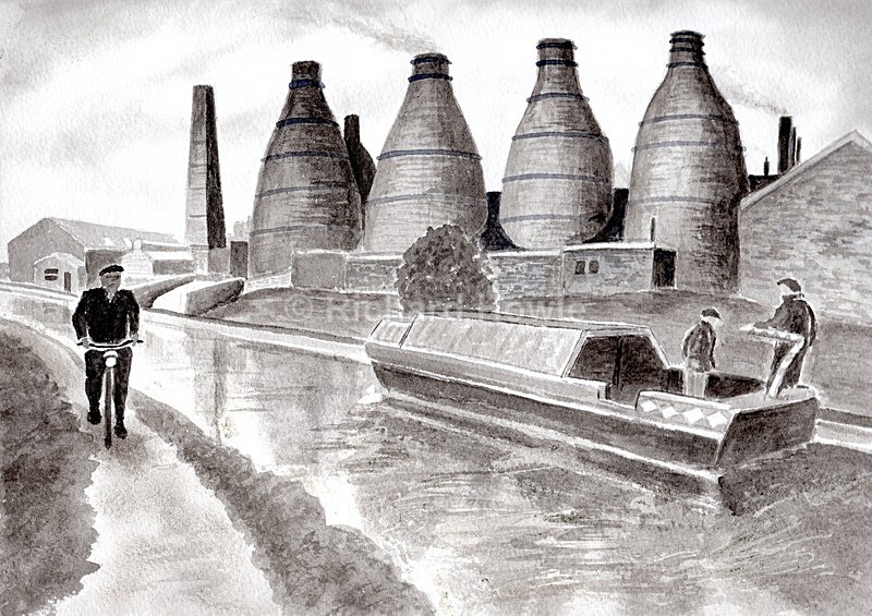 Potteries Canal - Watercolour Paintings