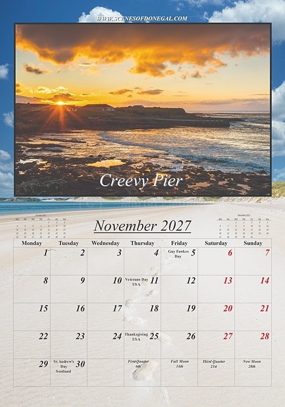 2027 calendarplp_Page11 - 2027 Scenes of Donegal Calendar