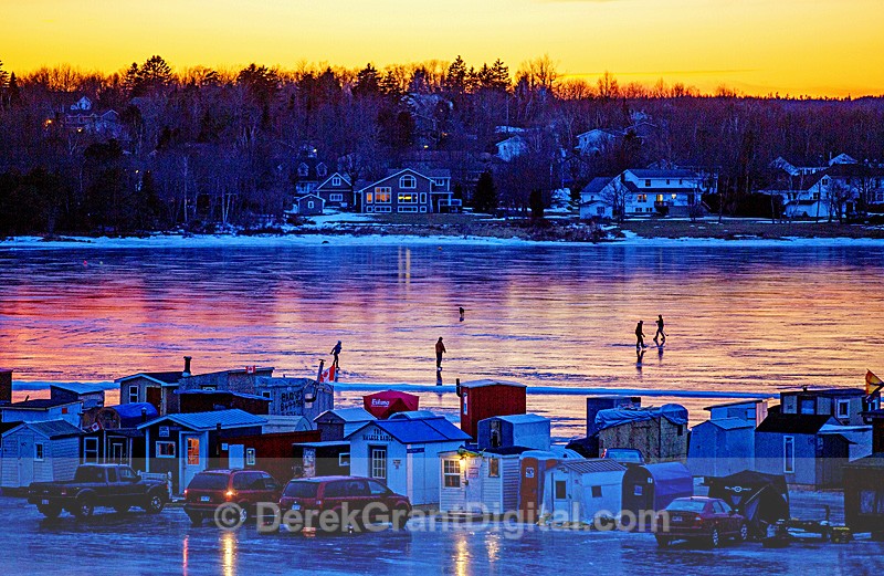 Renforth Ice Fishing Village Rothesay NB Canada Aerial View
