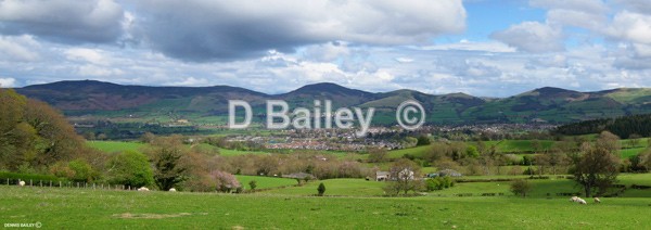 Panoramic landscape photo of the Vale of Clwyd