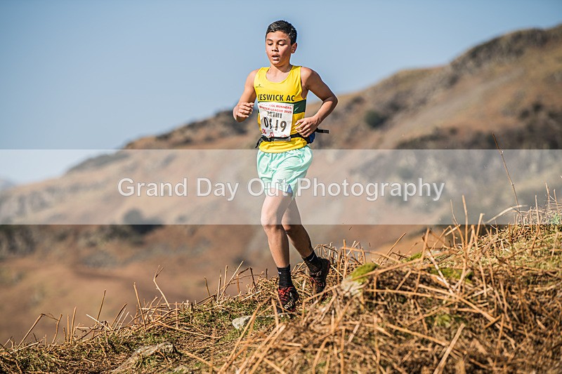 Elterwater-311 - Kendal Winter League Elterwater Under 15/17 Fell Races Sunday 9th March 2025