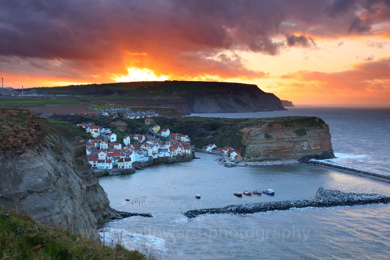 Sunset over Staithes - North Yorkshire and Cleveland