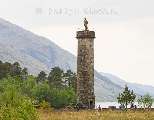 Jacobite Highlander statue near Glenfinnan viaduct-1 - Scotland