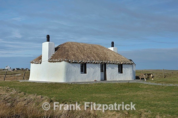 Crofters cottage, Howmore, South Uist. - Island of South Uist in the Outer Hebrides