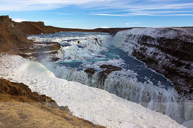 Frozen Gullfoss waterfall - Iceland