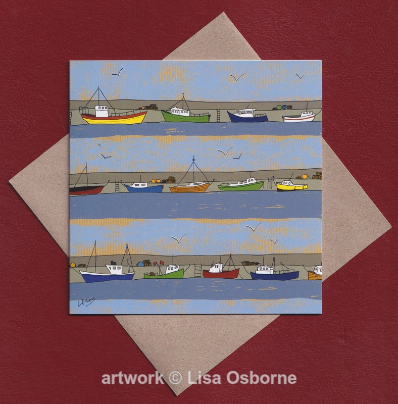 Harbour greetings card - Cards