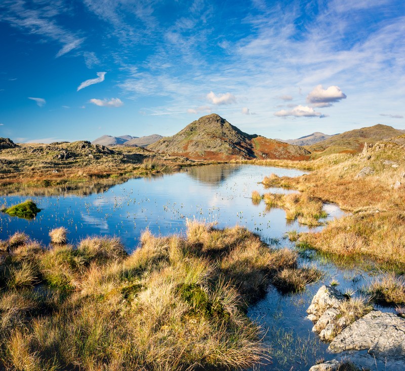 Stickle Pike Reflection - Distant Hills