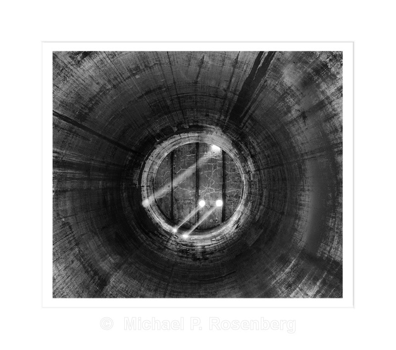 Bottom Looking Up (B/W), Silo City Buffalo NY - Silo City and Ward Water Plant, Buffalo NY