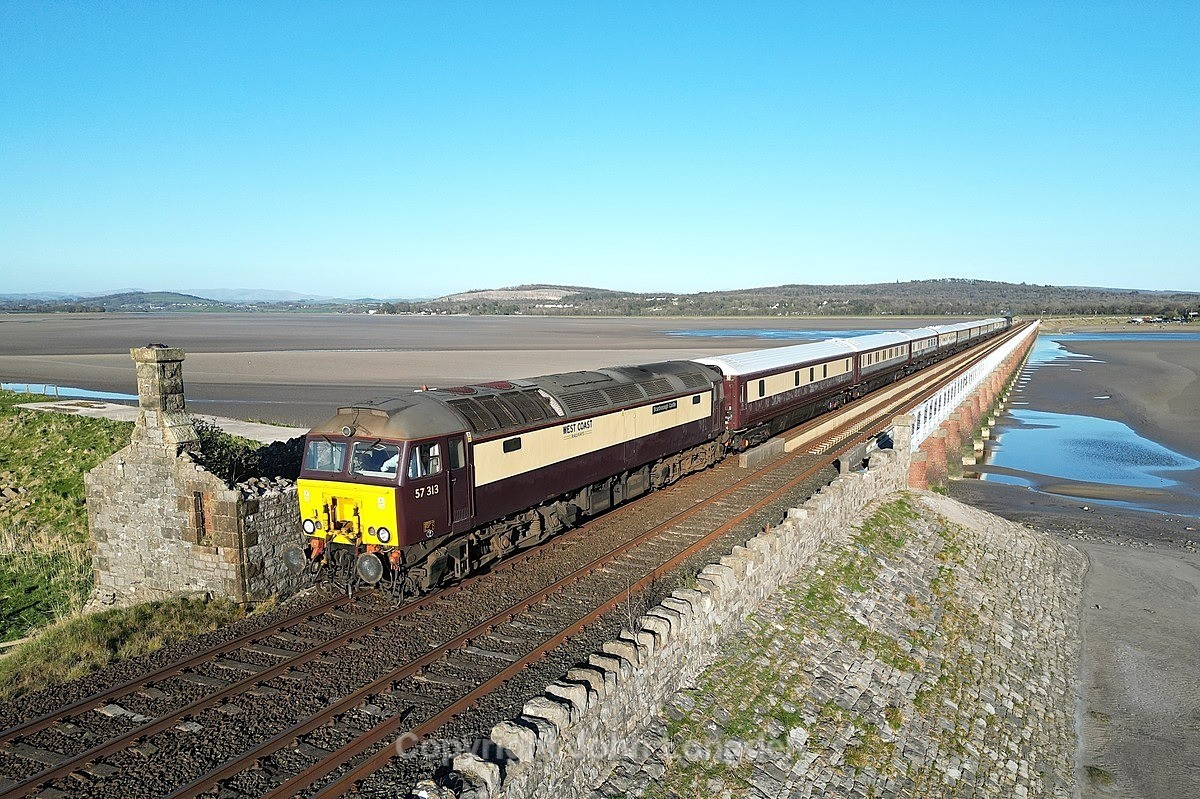 JL - 5.4.25 57313 1Z73 Carlisle - York, Arnside Viaduct 60L - Latest shots