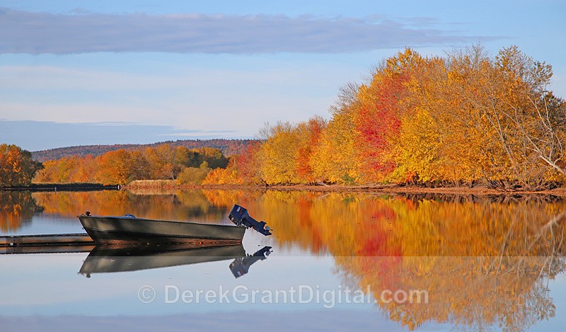Dockside in Autumn New Brunswick Canada Fall Foliage - Autumn Foliage