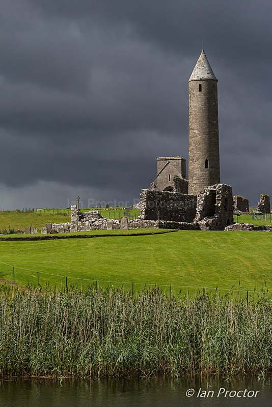 Round Tower on Devenish Island, Lower Lough Erne, Co Fermanagh - County Fermanagh