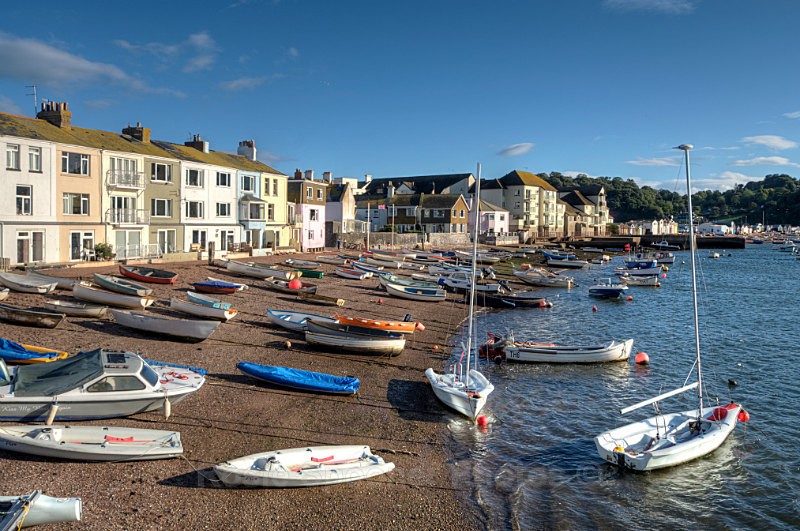 TS27 - Boats on Teignmouth Back Beach - Greetings Cards Teignmouth and Shaldon
