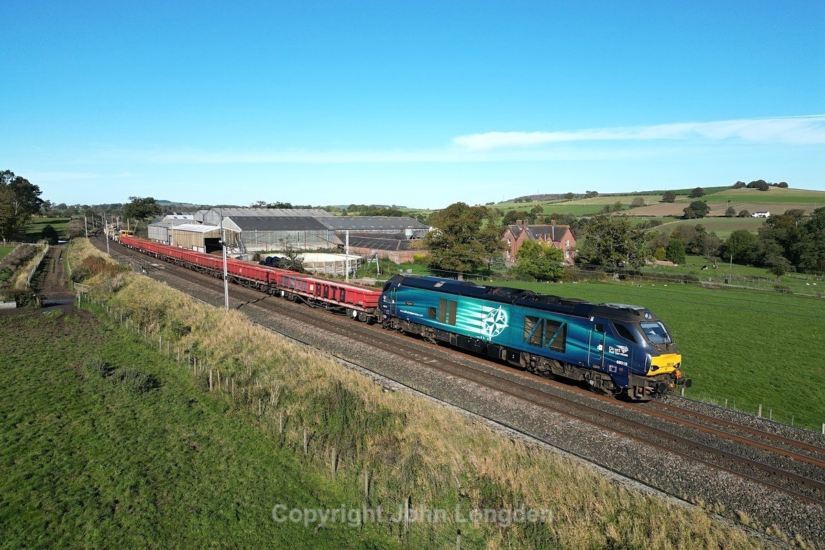 JL - 14.10.24 68018 6K05 Carlisle Yard - Crewe, Calthwaite - Latest shots