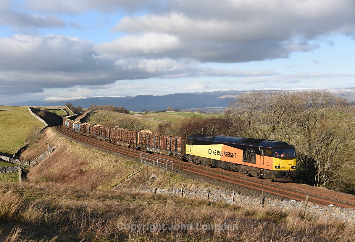 JL - 2.2.18 60096 6J37 Carlisle - Chirk, Birkett Common - Birkett Common (southbound)