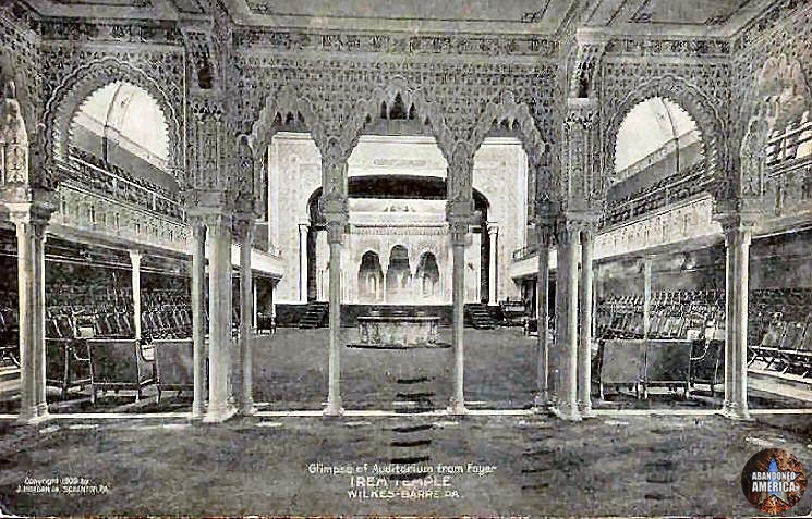 Abandoned Irem Temple Wilkes-Barre historical photograph