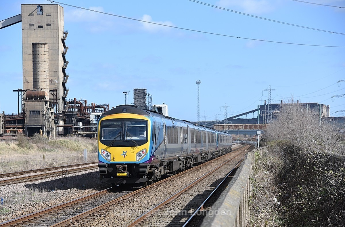 JL - 27.3.21 TPE 185s 1P69 09:58 Man Picc - Redcar Central, South Bank - Teesside (west to east)