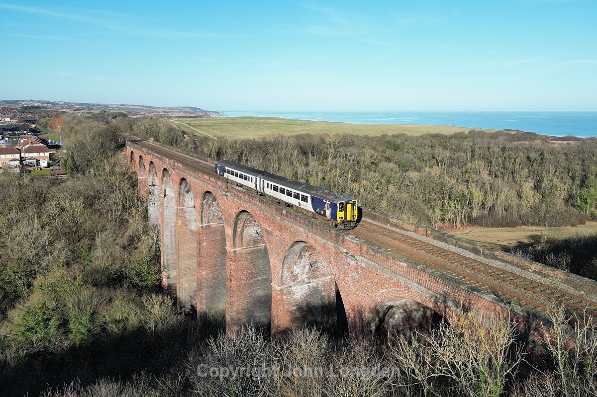JL - 6.2.25 156xxx 2W31 Middlesbrough - Hexham, Horden Viaduct - Latest shots
