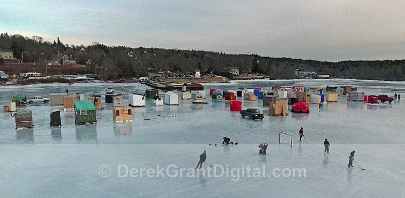 Renforth Ice Shack Village Pond Hockey Rothesay New Brunswick Canada