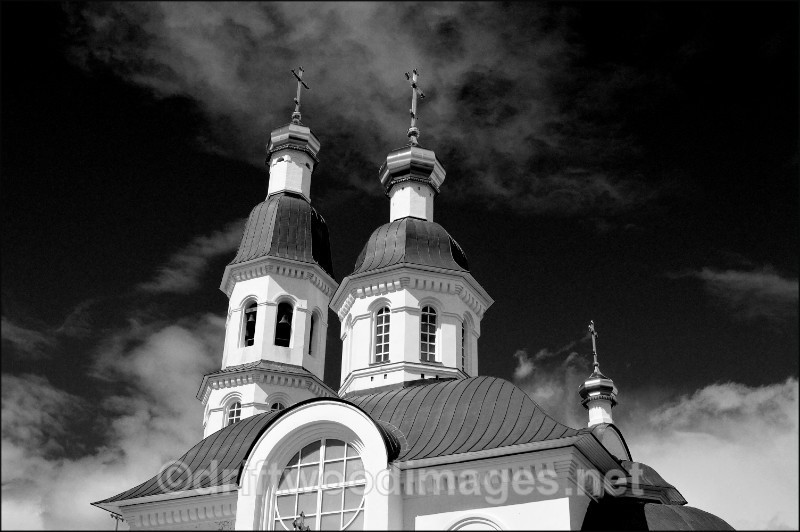 Archangel two spires 2 bw   - Archangel, Russia