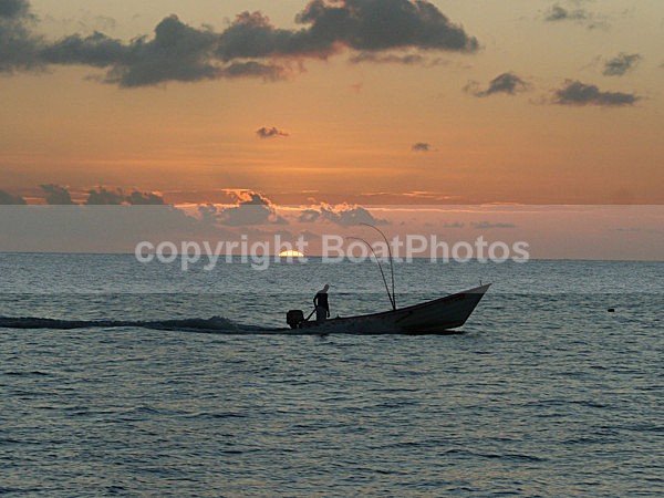 070131 Tobago Fisherman in Sunset - ATLANTIC CROSSING 2006