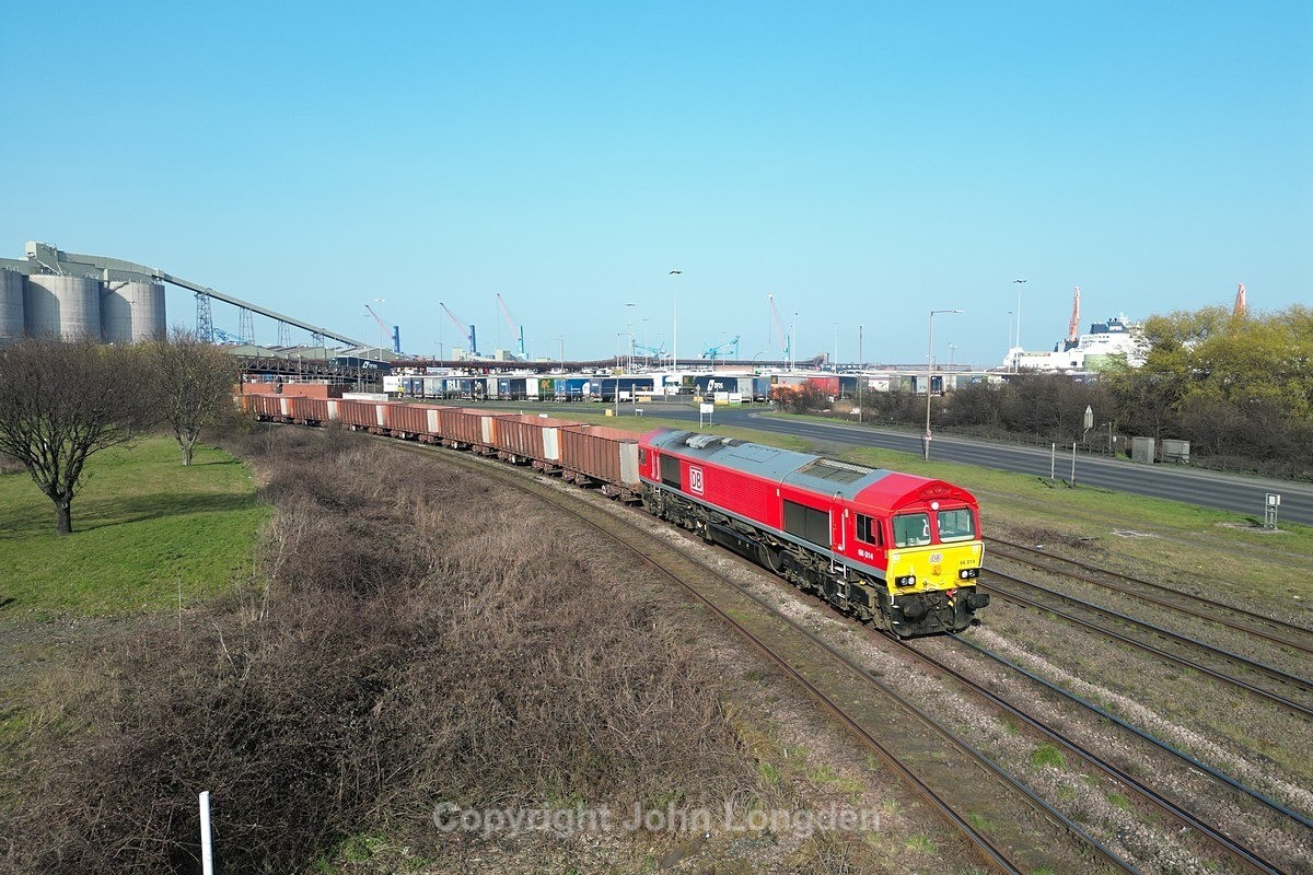 JL - 20.3.25 66014 6T26 Immingham Ore T - Santon, Immingham West Jn - Latest shots